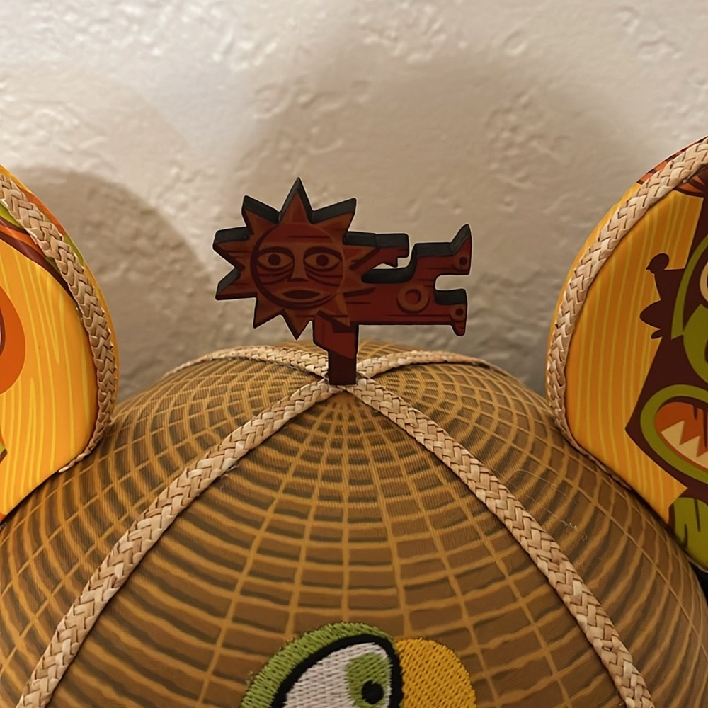 Disney Parks Designer Collection SHAG Enchanted Tiki room Mickey Ears Hat New - Picture 3 of 6